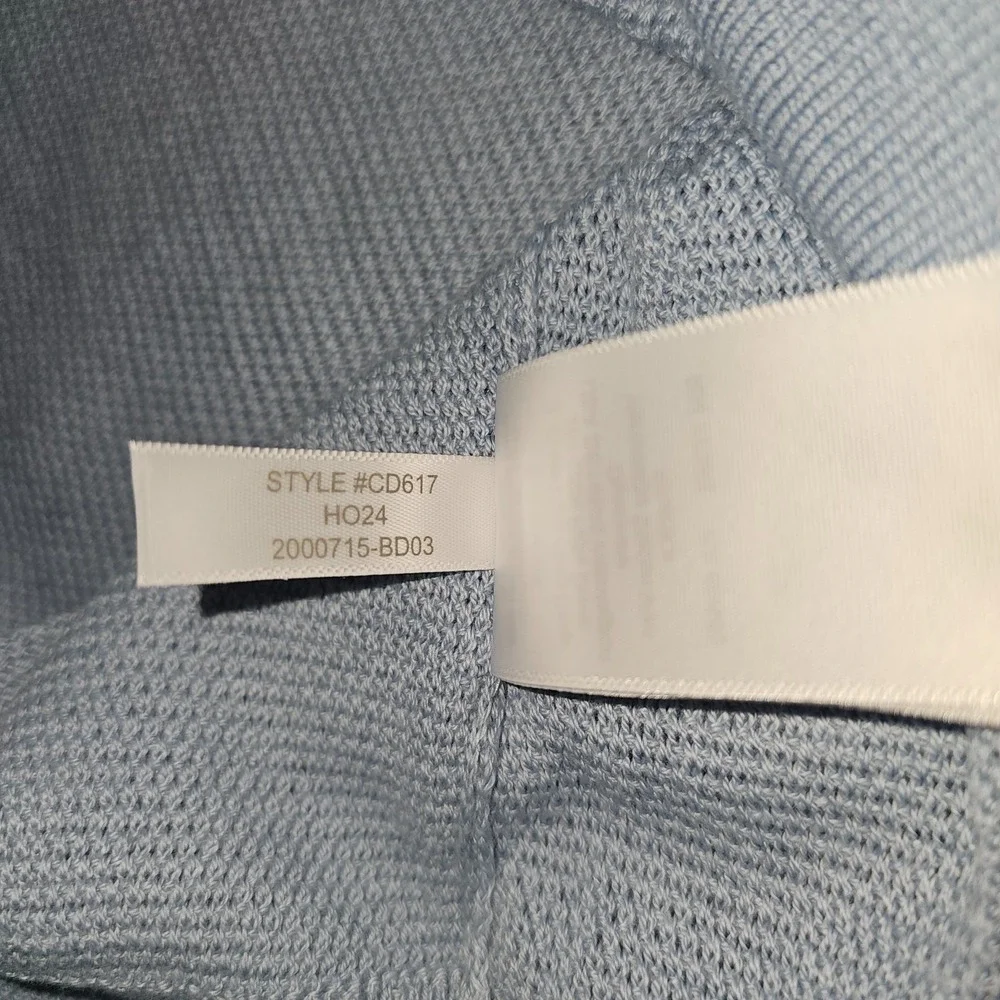 J.Crew Crewneck Sweater Men's XXL Light Blue 100% Cotton Textured Raglan CD617